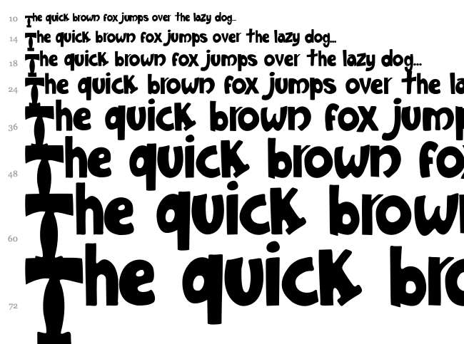 JMH Harry Dickson font waterfall